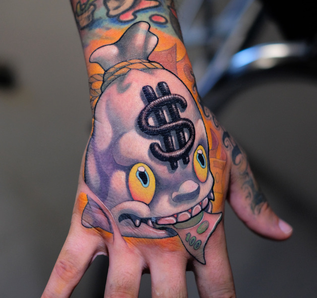 money bag tattoo